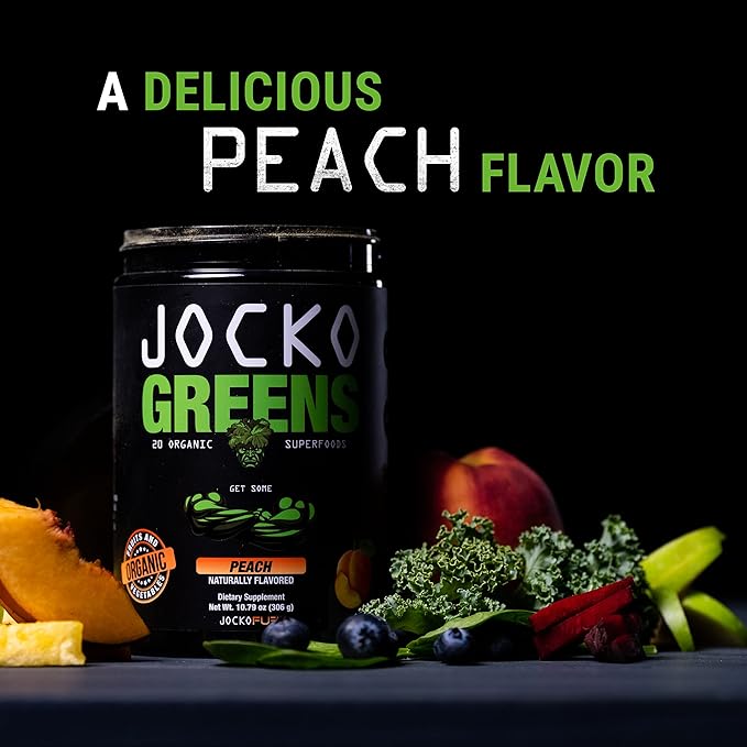 Jocko Fuel Daily Greens Powder - Premium Organic Greens Superfood Powder for Gut Health Digestion Bloating Immune Support with Spirulina Chlorella Digestive Enzymes &amp Probiotics - 30 Serving