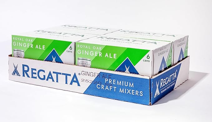 Royal Oak Ginger Ale by Regatta Case of 24 Sleek Mini Cans 7.5oz Each Premium Soda and Cocktail Mixer