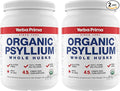 Yerba Prima Organic Whole Psyllium Husks Fiber - 20 oz (Pack of 2) - Natural Daily Dietary Fiber Supplement Colon Cleanser Regularity &amp Detox Cleansing Support Gluten Free Non GMO Vegan