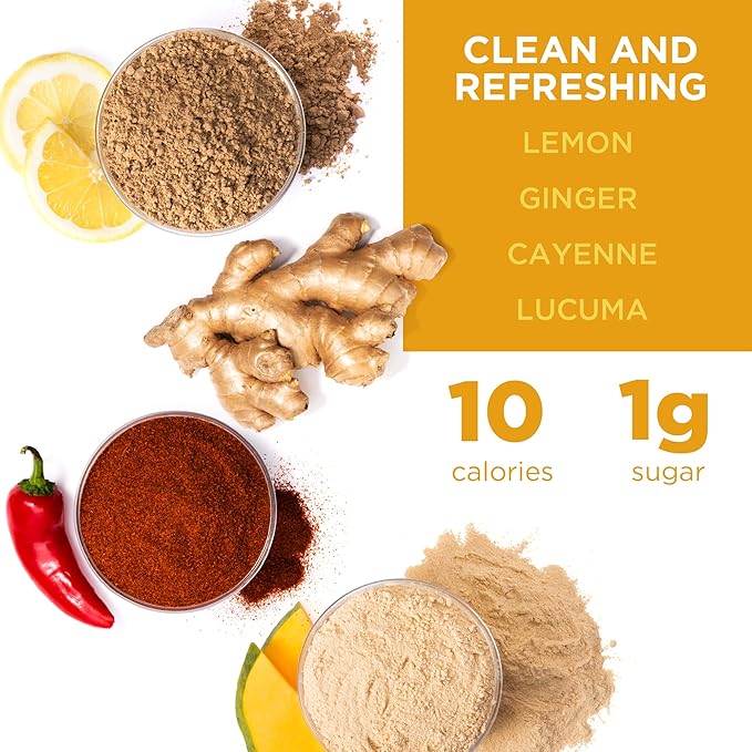 Laird Superfood Morning Jumpstart Powder Drink Supplement Lemon Lucuma Ginger and Cayenne Cleanse Organic 2.7 Oz Bag Pack of 1