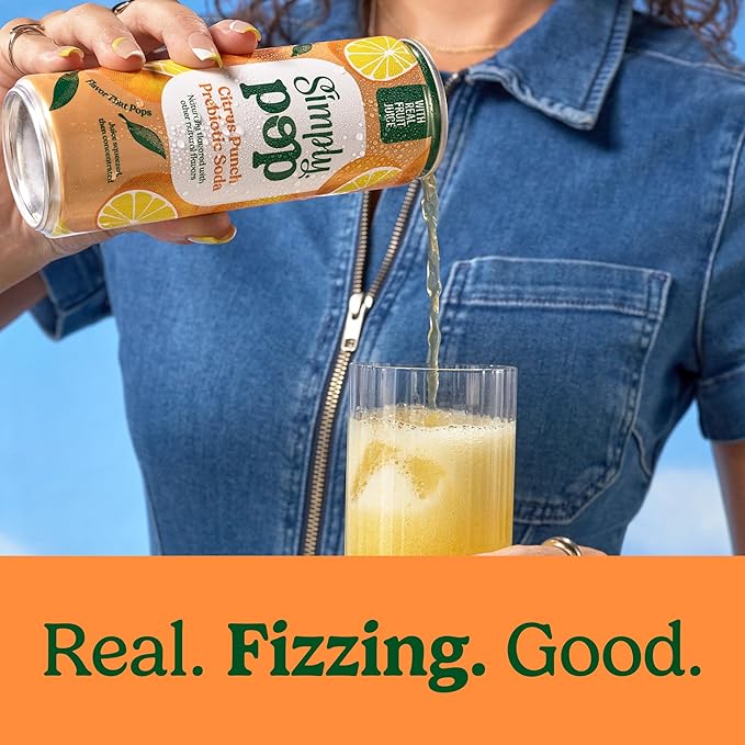 Simply Pop Soda Prebiotic Citrus Punch 12 fl oz (Pack of 12)