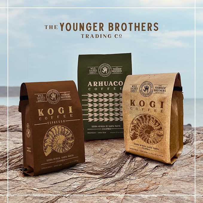 The Younger Brothers Trading Co. - Arhuaco Indigenous Wild-Grown Coffee Medium Roast Whole Bean 12 oz (Pack of 5)