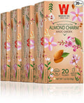 Wissotzky Almond Charm Tea Bags (4 Pack - 20 bags each) Caffeine Free Infused With Premium Fruit &amp Herbal Tea Leaves “AKA Chemdat Hashaked”
