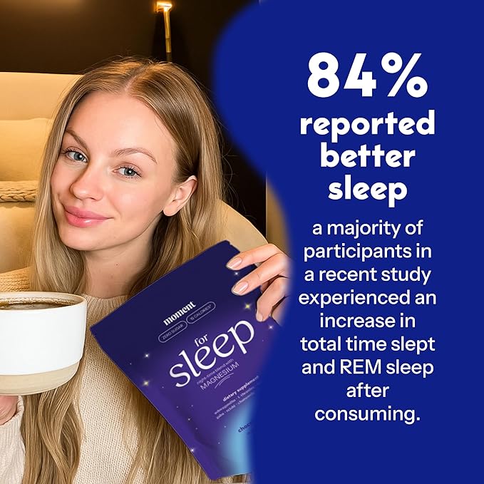 Moment Sleep Powder (SHARK TANK) | Hot Chocolate | Melatonin Alternative | 0 Sugar | Low Calorie | Mushroom Drink | Adaptogens Reishi GABA Magnesium Chamomile | Keto | Dairy Free | 15 Servings
