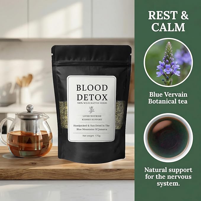 Healing Garden Blood Detox - Jamaican Herbal Tea Blend Plant-Based Botanical Tea For Daily Enjoyment Purifies Blood Loose Leaf Herbal Tea 170g/Bag