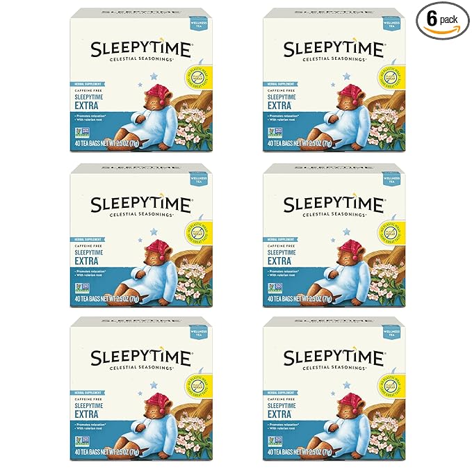 Celestial Seasonings Sleepytime Extra Herbal Tea Promotes Relaxation 40 Count (Pack of 6)
