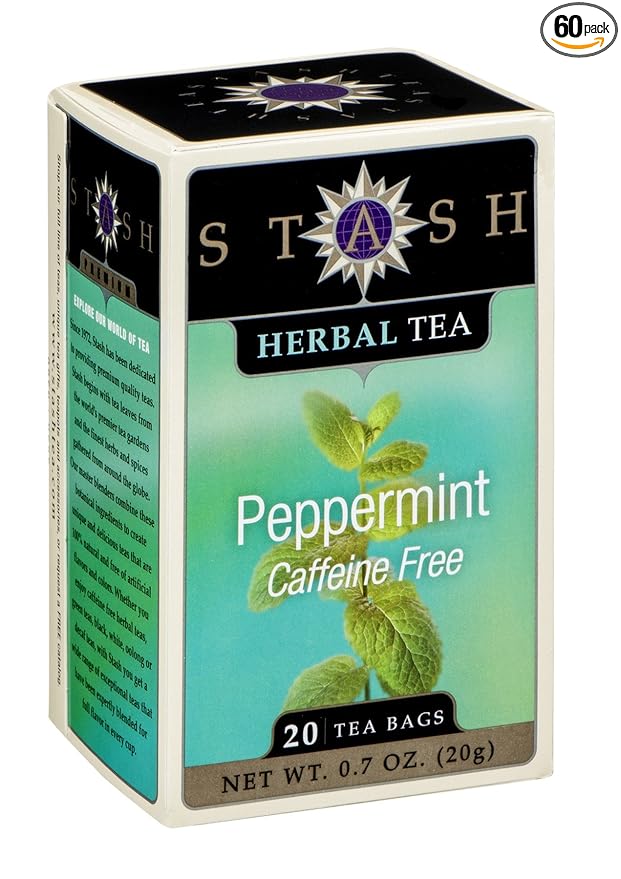 Stash Tea 29296- 6 Pack Stash Tea Peppermint Tea - 6x20 ct
