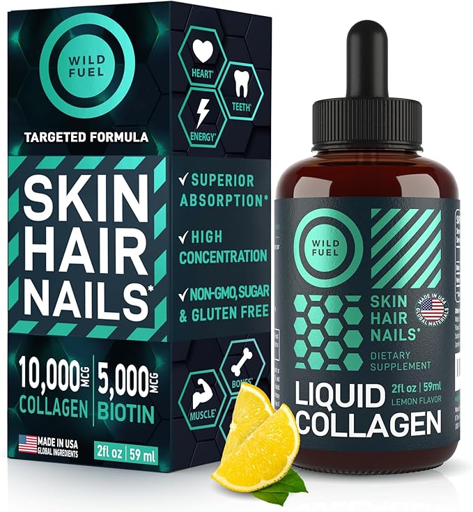 WILD FUEL Liquid Collagen and B12 High-Potency Wellness Bundle