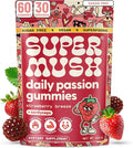 SuperMush Horny Goat Weed Gummies - Horny Goatweed for Men &amp Women with Cordyceps Reishi &amp Maca Root - Maximize Blood Flow Ignite Feel-Good Vibes &amp Lasting Energy