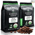 The Bean Organic Coffee Company Water Processed DECAF Caramel Medium Roast Whole Bean Coffee 16-Ounce Bags (Pack of 2)