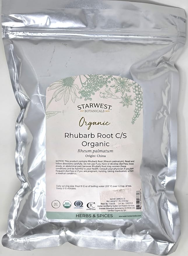 Organic Rhubarb Root C/S