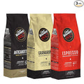 Caffe Vergnano 1882 Granaroma Espresso &amp Antica Bottega Whole Bean Arabica Medium Espresso Roast Coffee 1.1lbs Bag - Italian Coffee Beans -500g Bag (3 Pk)