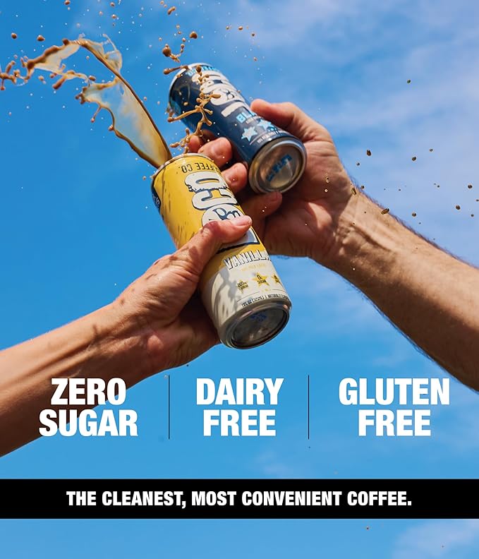 Loco Coffee Variety Latte 11 Ounce Can 12 Count | Zero Sugar 200mg Caffeine | Gluten Free and Dairy Free | Low Calorie Iced Coffee