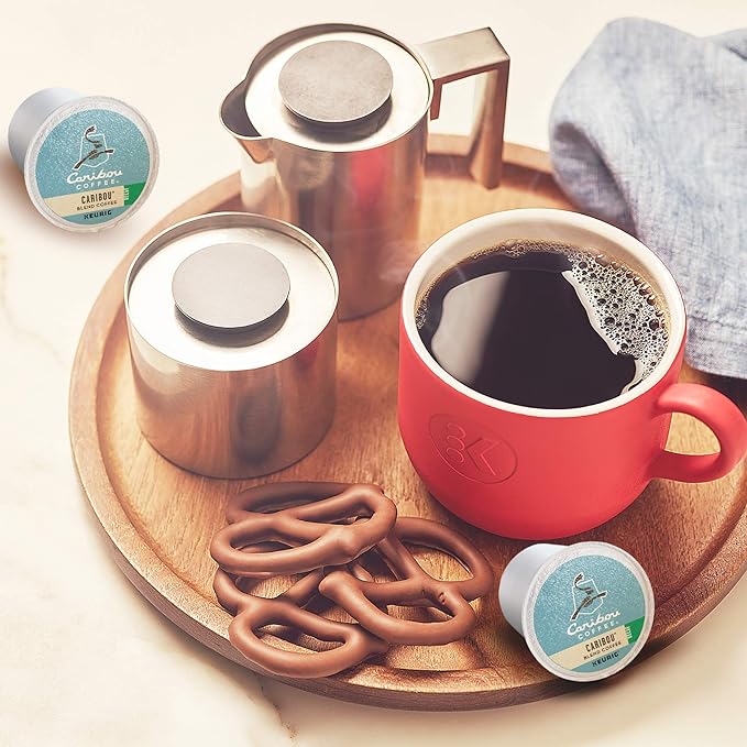 Caribou Coffee Caribou Blend Decaf Keurig Single-Serve K-Cup Pods Medium Roast Coffee 96 Count (Pack of 4)