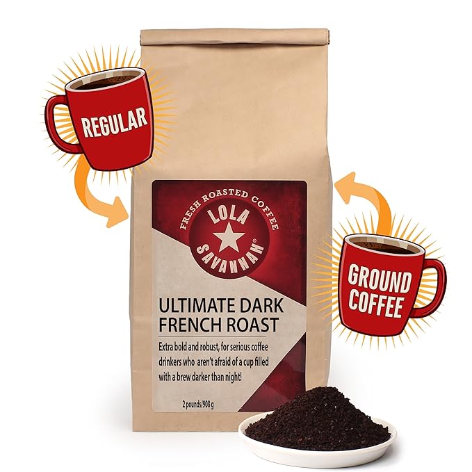 Lola Savannah Ultimate Dark French Roast Ground Caffeinated Coffee 2lb