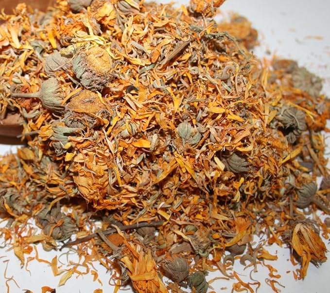 Organic Bio Herbs-Premium Dried Marigold Flowers – Natural Herbal Tea &amp Culinary Use Whole &amp Sun-Dried for Freshness (Calendula Officinalis) 6 Oz.