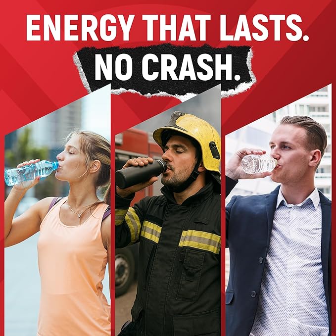 CardoMax - Energy Drink Packets - Liquid Preworkout for Men &amp Women Caffeine Packets with BCAA Vitamin B12 Vitamin B6 &amp B3 - Sugar-Free Zero Calorie Vegan &amp Keto - 15 Stick Packs - Bla
