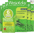 Wissotzky Lemongrass &amp Verbena Green Tea (6 Pack - 120 Tea Bags) | Soothing Aroma | Antioxidant Rich | Refreshing Green Tea Bags