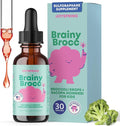 JoySpring Broccoli Supplement for Kids | Sulforaphane &amp Bacopa Monnieri Drops | Supports Cognitive Function | Vegan &amp Kid-Friendly