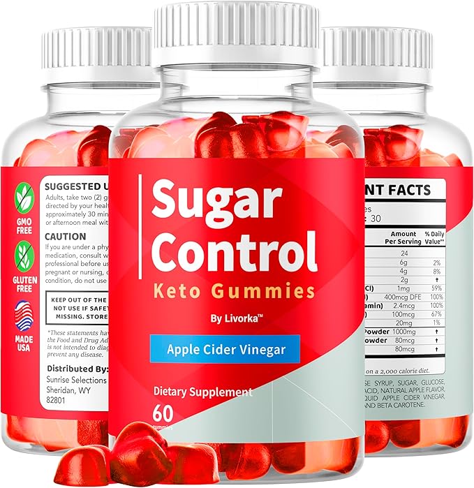 (3 Pack) SugarControl Keto Gummies - Official SugarControl Advanced Apple Cider Vinegar Gummys All Natural Supplement Support 180 Gummies for 3 Months