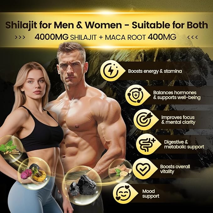 VivoNu Pure Himalayan* Shilajit* Gummies micronutrient Supplement Himalayan Premium Ingredient with Shilajit Ashwagandha Gokshura Fulvic Acid &amp 85+ Trace Minerals I for Men Women (4000MG/2 B