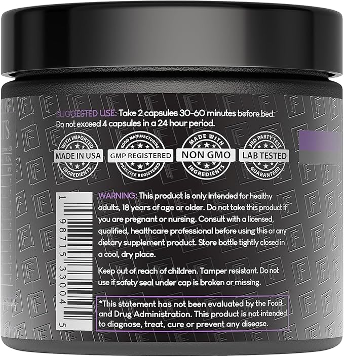 Formulation Factory The Night Before 10-in-1 Midnight Maximizer Sleep Supplement Magnesium Glycinate L-Theanine &amp More Stress Relief Relaxation Focus (6 Month Supply 360 Capsules)