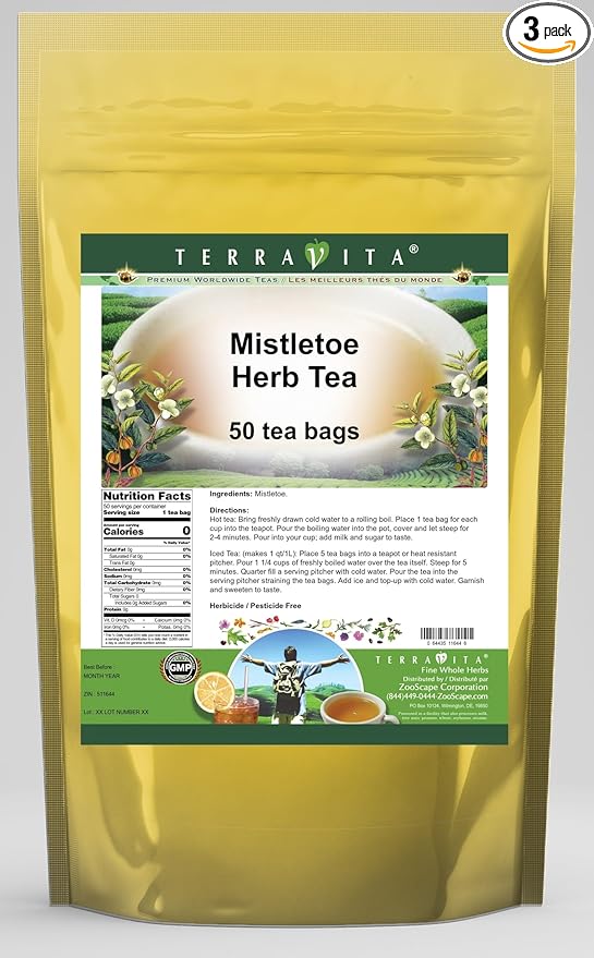 Mistletoe Herb Tea (50 tea bags ZIN: 511644) - 3 Pack