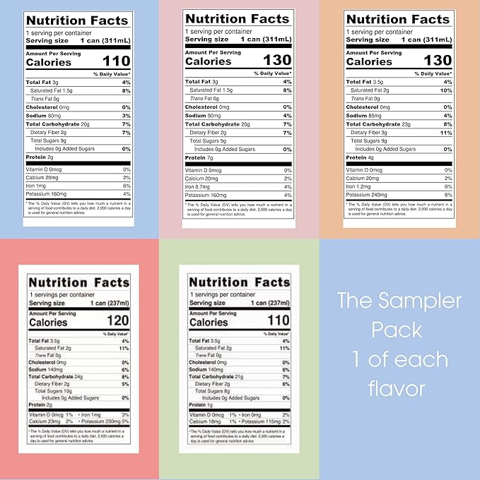 Pop &amp Bottle Oat Milk Lattes - Maca Antioxidants Ashwagandha MCT Oil Collagen Mushrooms Organic Dairy &amp Gluten Free Great as Iced Coffee Lightly Sweetened with Dates - 8 Fl Oz (5 Pac