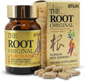 The Root Original Korean Red Panax Ginseng Supplement - 100% Whole Fine Root Powder with Natural Fiber &amp Minerals - Caffeine Free Stamina Wellness &amp Immunity Support - 60 Capsules