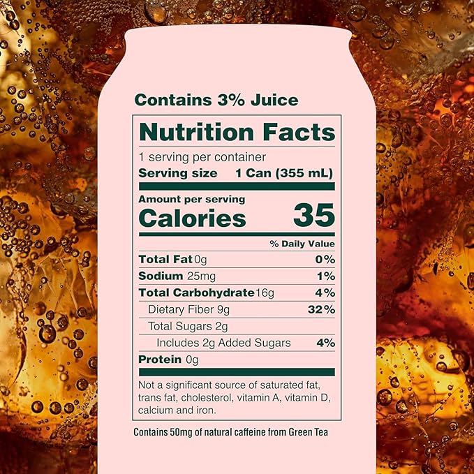 OLIPOP Prebiotic Soda Pop Vintage Cola A New Kind of Soda Packed with Prebiotics Fiber and Botanicals Gluten Free GMO Free 12oz (12-Cans)