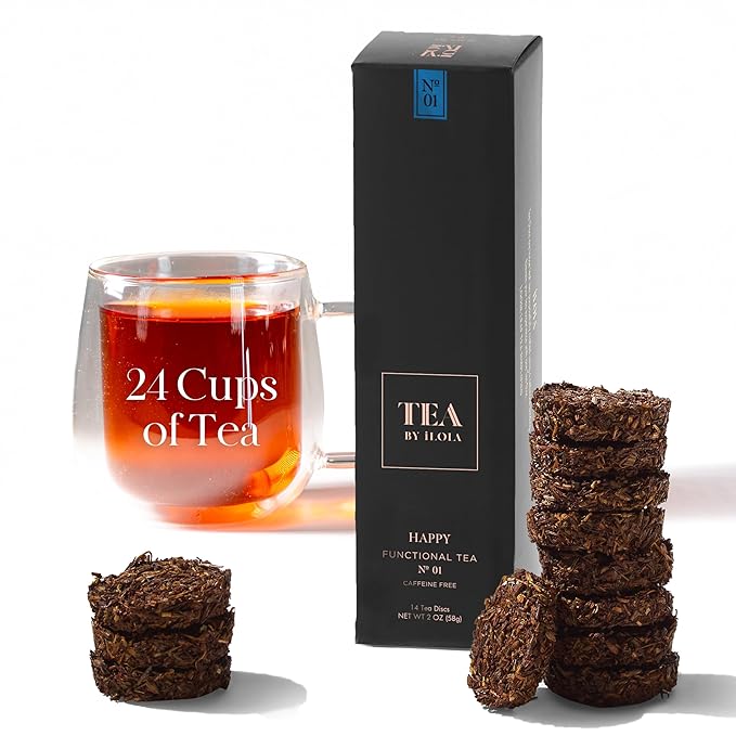 iLOLA Loose Leaf Tea Discs Honey No. 01 | Oprah’s Favorite Things 2022 | Functional Tea w/Ginger Turmeric Orange &amp Other Herbs | Caffeine Free| No Tea Bag Needed | 14 Individual Discs