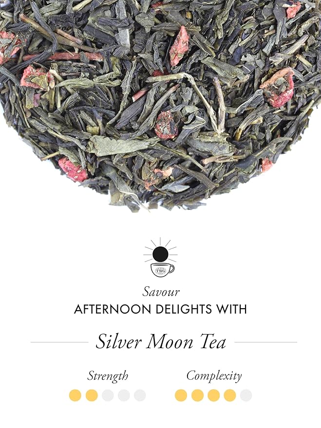 TWG Tea | Silver Moon Tea | Green Tea | Grand Berry &amp Vanilla | Haute Couture Tin 100g | Gift Set