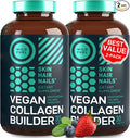 Vegan Collagen Booster Tablets - Cruelty-Free Vegan Collagen Supplements - Biotin Organic Superfood Plant Based Collagen Vitamins for Skin Hair Nails - 2-Pack 60 Vegeterian Collagen Boost Pills