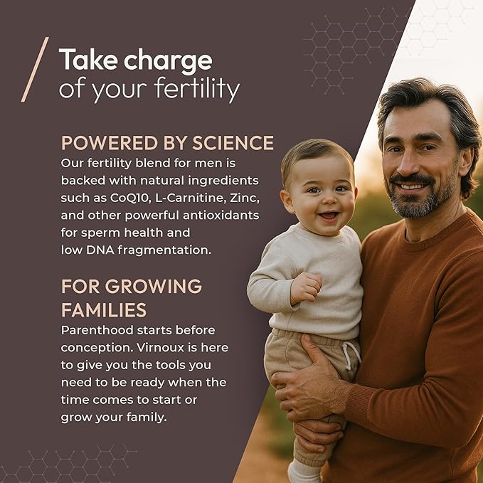 Male Fertility Prenatal Vitamins for Men | Doctor Formulated Supplement to Boost Sperm Count Motility &amp Volume | Sperm Health Support for Conception | USA Made Gluten-Free | 30-Day Supply