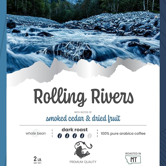 City Brew Rolling Rivers - Dark Roast Whole Bean Coffee - 2Lb
