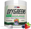 EHP Labs OxyGreens Super Greens Powder with Spirulina &amp Chlorella Prebiotic Fiber Probiotics &amp Digestive Enzymes – Antioxidant Green Superfood Supplement - 15 Servings (Forest Berries)