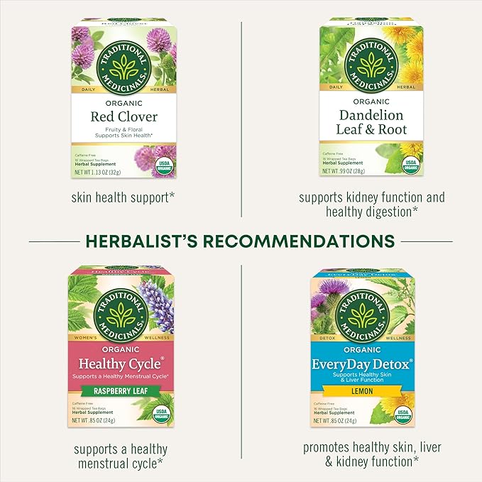 Traditional Medicinals Tea Organic Everyday Detox Schisandra Berry - Supports Healthy Liver Function Detox - Kosher Non-GMO Caffeine-Free - 96 Tea Bags (6 Pack)