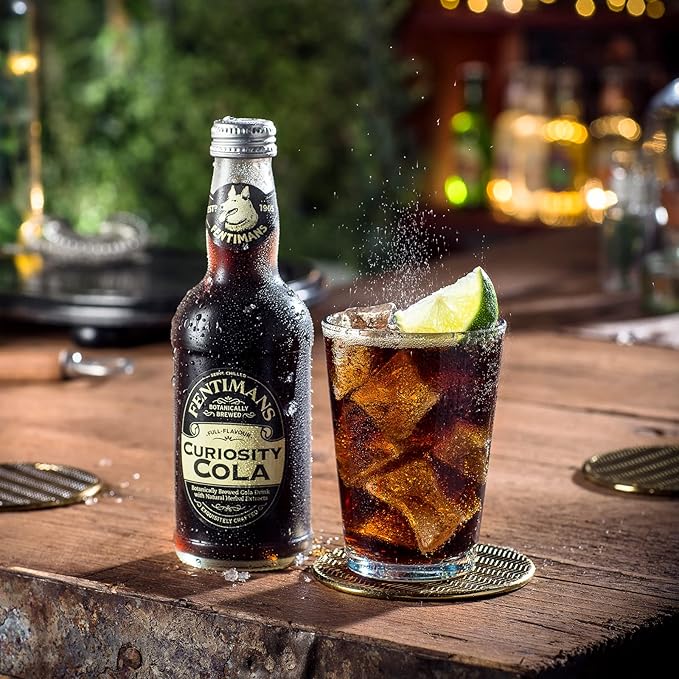 Fentimans Sparkling Curiosity Cola - Healthy Soda All Natural Soda Craft Soda with No Artificial Flavors Preservatives or Sweeteners Botanically Brewed - Curiosity Cola 275 ml (Pack of 12)