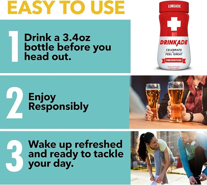 DrinkAde Prevention – Daily Wellness &amp Immunity Support Hydration Drink with Electrolytes B Vitamins &amp Green Tea Extract – Sugar Free 5 Calories Vegan Non-GMO (24 Pack)