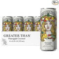 GREATER THAN Hydration for Her - Nutrient Enhanced Coconut Water Electrolyte Beverage with Real Fruit Plant-Based Vitamins &amp Fiber Clean Functional Hydration Pineapple Coconut 12 oz (12 Pack)