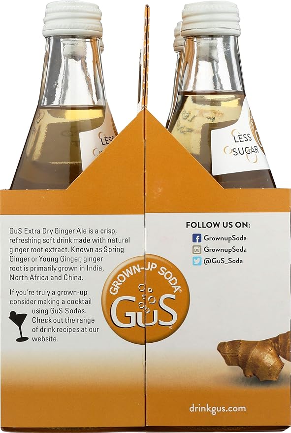 Gus Soda Soda Ginger Ale Xtra Dry 4pk