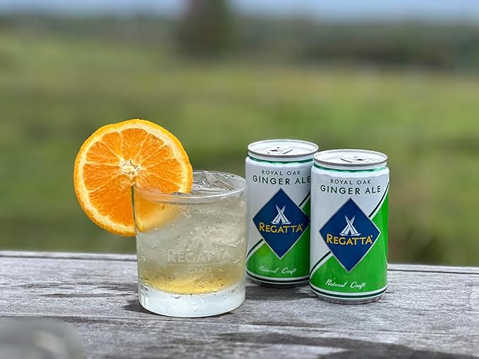 Royal Oak Ginger Ale by Regatta Case of 24 Sleek Mini Cans 7.5oz Each Premium Soda and Cocktail Mixer