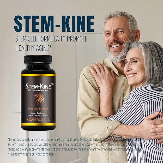 Stem-Kine Stem Cell Supplements Clinically Proven to Increase Circulating Stem Cells Promoting Aging Support 60 Capsules