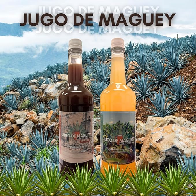 HERBALISTA Maguey Juice - Jugo De Maguey Tarasco Extract 33.3 Fl Oz (1 Liter) | All Natural 100% Juice | Jugo de Maguey de Michoacan Sabor Natural