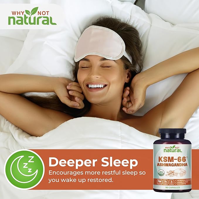Why Not Natural Organic Ashwagandha KSM 66 Supplements Capsules - KSM66