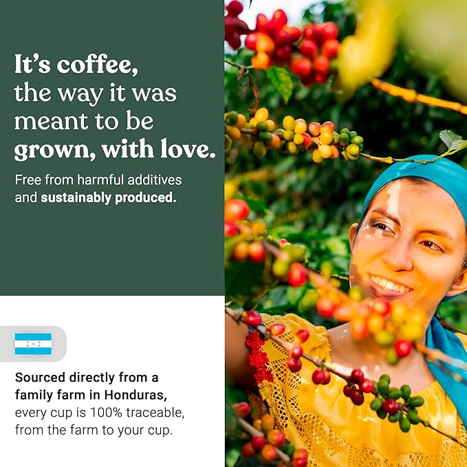 Love Grown Plastic-Free Coffee Pods 100% Arabica Single-Serve Cups Compostable Non-GMO - Compatible with Keurig Coffee Pods Machines and K-Cup Brewers Extra Dark Roast Flavor Box of 15