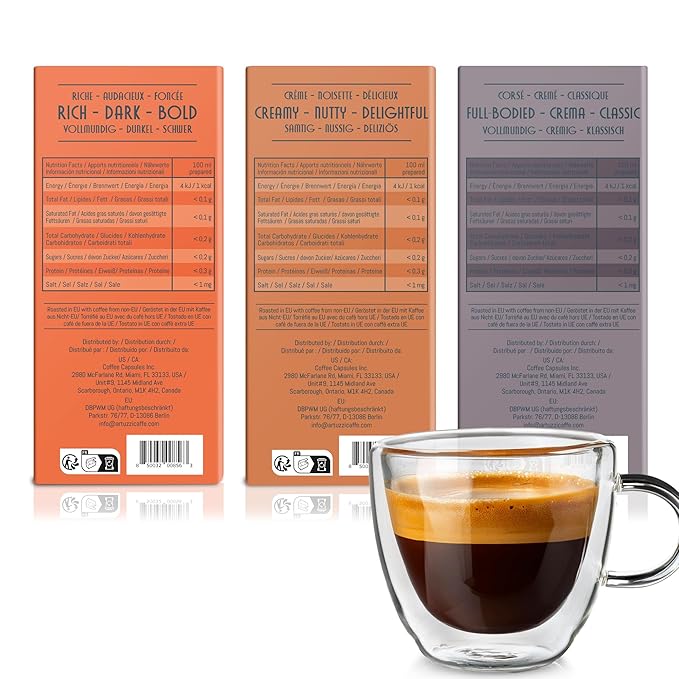 Artuzzi 100ct Compatible Nespresso Coffee Pods For Nespresso Original Machines | 40 Espresso 40 Ristretto 20 Lungo Capsules Italian Roast | Variety Pack I Aluminum &amp Recyclable