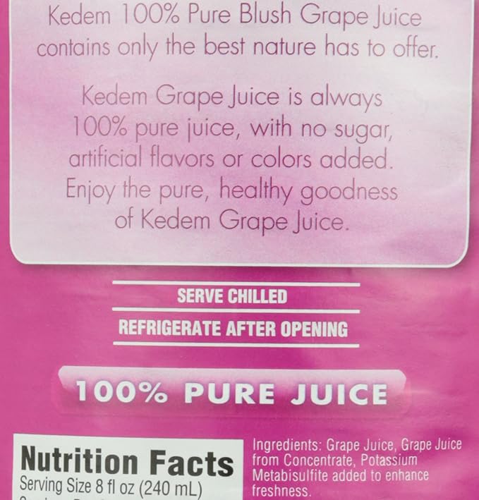 Kedem Juice Grape Blush 8/64 Oz