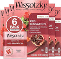 Wissotzky Red Sensation | Hibiscus Herbal Tea (6 Pack - 120 Tea Bags) | Captivating Flavor | Caffeine Free Tea | Refreshing Blend