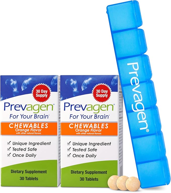 Prevagen Regular Strength - 60 Orange Chewable (2 Month Supply) 10mg of Apoaequorin Plus Vitamin D3